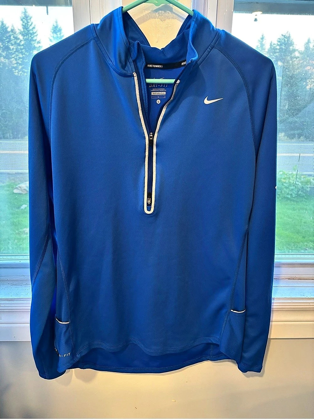 Nike Running Dri-FIT 1/2 Zip Pullover Men's Blue Large